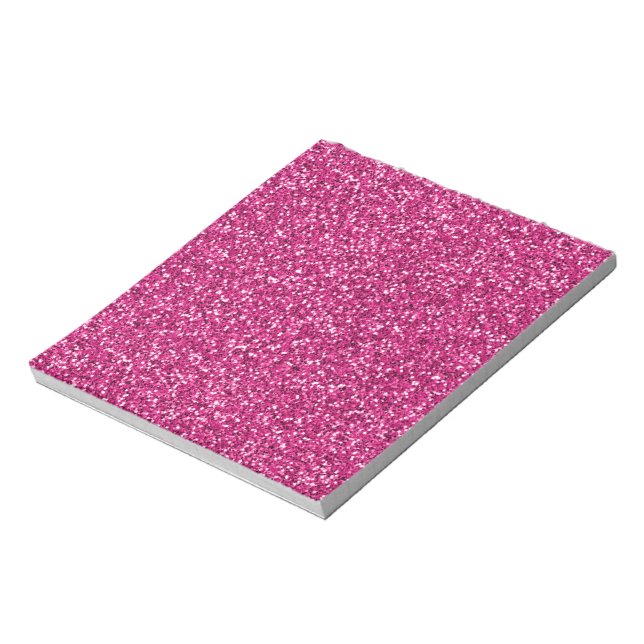 Smitten Pink Glitzer Notizblock (Rotiert)
