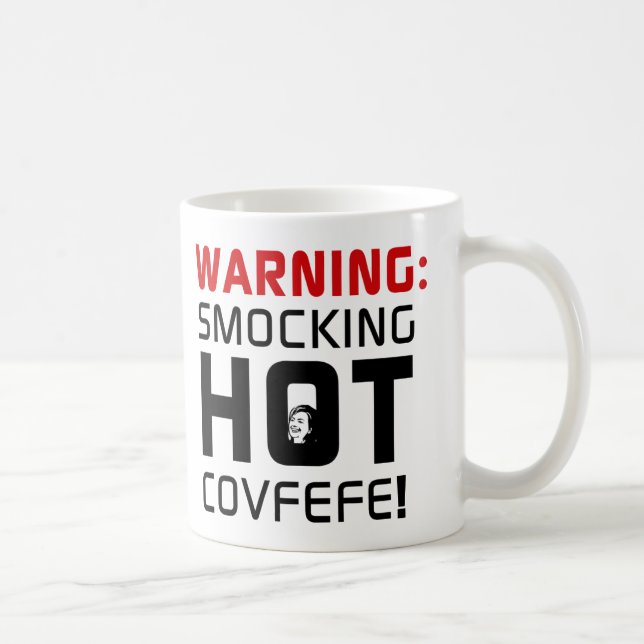 Smocking heißes Covfefe politisch, Satire, lustig, Kaffeetasse (Rechts)