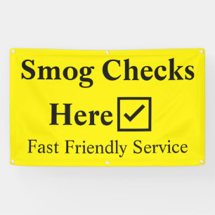 Smog-Karo Hier 1,5 m Banner