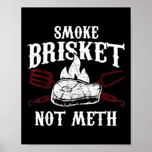 Smoke Brisket Nicht - Lustiges Bbq Grillen Fleisch Poster
