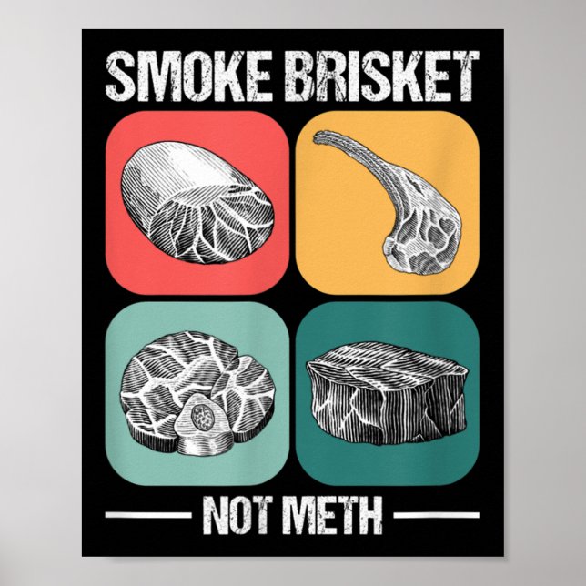 Smoke Brisket Not Funny Brisket Grillen Grill Poster (Vorne)