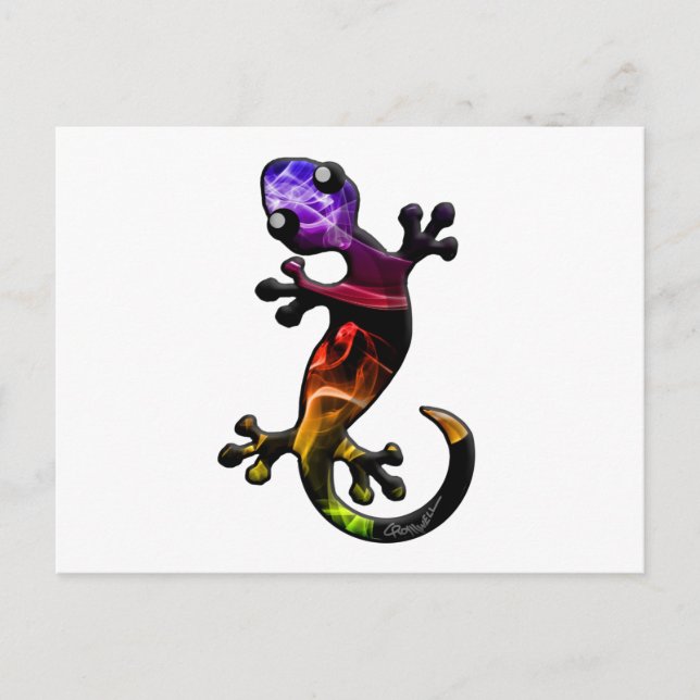 Smoke Gecko Lizard Postkarte (Vorderseite)