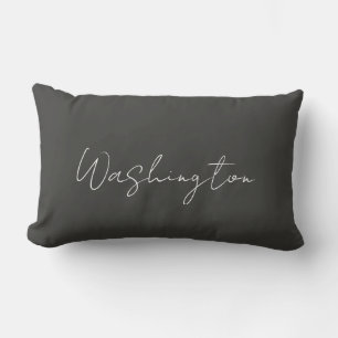 Smoke Gray Name Schrift Text Minimalistisch Lendenkissen
