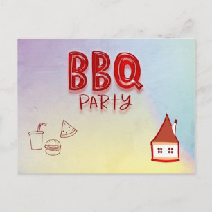 Smokehouse GRILLEN Party Einladung Postkarte