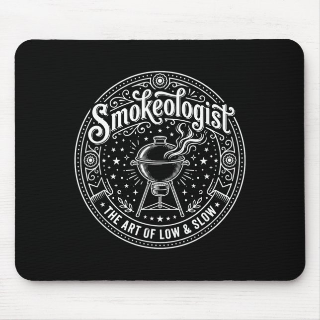 Smokeologist Kunst des langsamen BBQ-Grill-Smokers Mousepad (Vorne)
