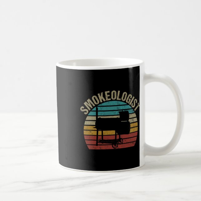 Smokeologist - Lustiger Pitmaster Bbq-Raucher Gril Kaffeetasse (Rechts)