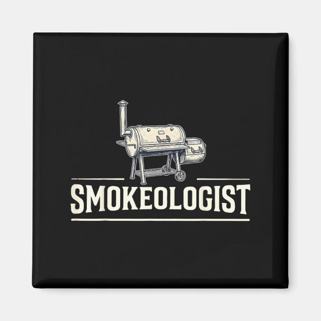 Smokeologist - Lustiger Pitmaster Bbq Smoker Grill Magnet (Vorne)