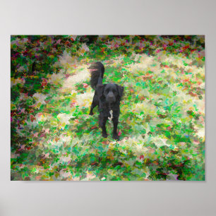 Smokey Black Mutt Cartoon-Art-Effekt Poster