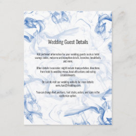 Smokey Blue Mist Wedding Details Umschließkarte Begleitkarte