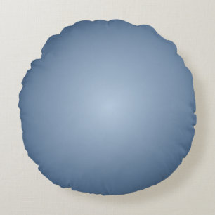 Smokey Blue Shades von Hell nach Dunkel Stylisch Rundes Kissen