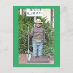 Smokey der Bär auf Route 66 Postkarte