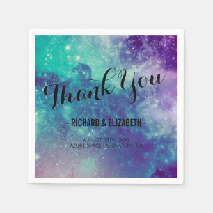 Smokey Galaxy Wedding Napkins Serviette