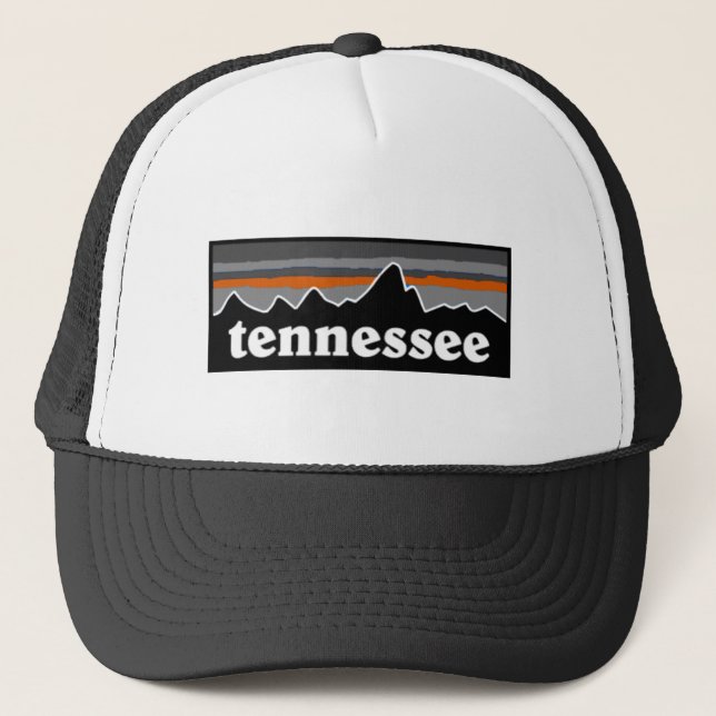 Smokey grauer und schwarzer Tennessee-Gebirgshut Truckerkappe (Vorderseite)