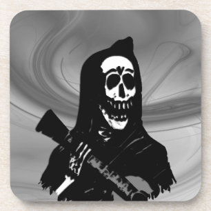 Smokey Guitar Skeleton Serenade Getränkeuntersetzer
