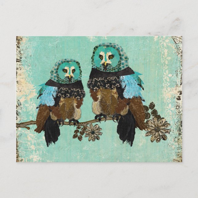 Smokey Rose    OwlsPostkarte Postkarte (Vorderseite)