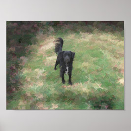 Smokey Soft and Simple Abstrakt Painting Poster