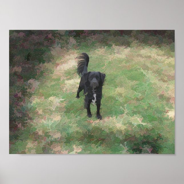 Smokey Soft and Simple Abstrakt Painting Poster (Vorne)