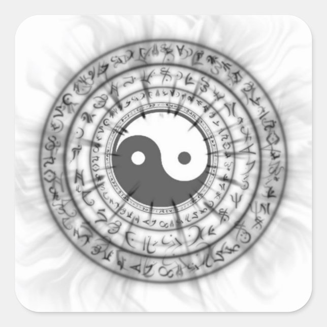 Smokey Ying Yang Sticker (Vorderseite)