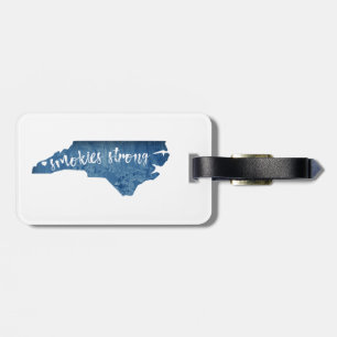 Smokies Strong North Carolina Wood Gran Gepäckanhänger