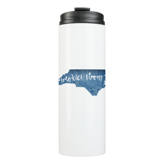 Smokies Strong North Carolina Wood Gran Thermosbecher (Vorderseite)