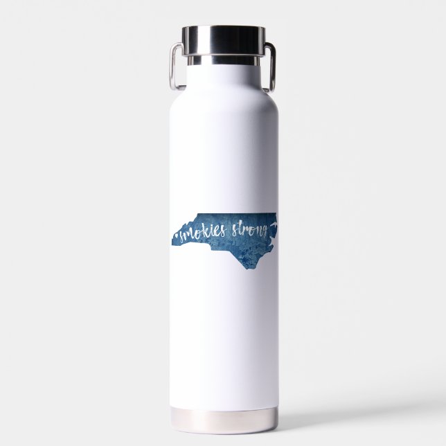 Smokies Strong North Carolina Wood Gran Trinkflasche (Vorne)