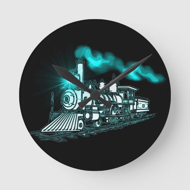 Smokin Green Runde Wanduhr (Vorderseite)
