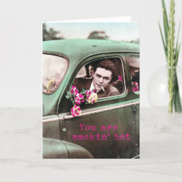 Smokin heiße Retro Vintage Digital Kunst, Feiertagskarte