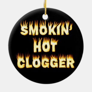 Smokin heißer Clogger Tanz Keramikornament