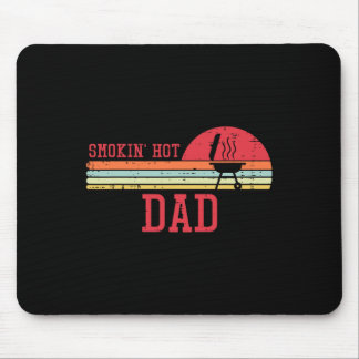 Smokin Hot Vater Brust Sunset Retro Grill Grillen Mousepad