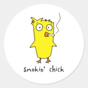 Smokin-Kick-Aufkleber Runder Aufkleber