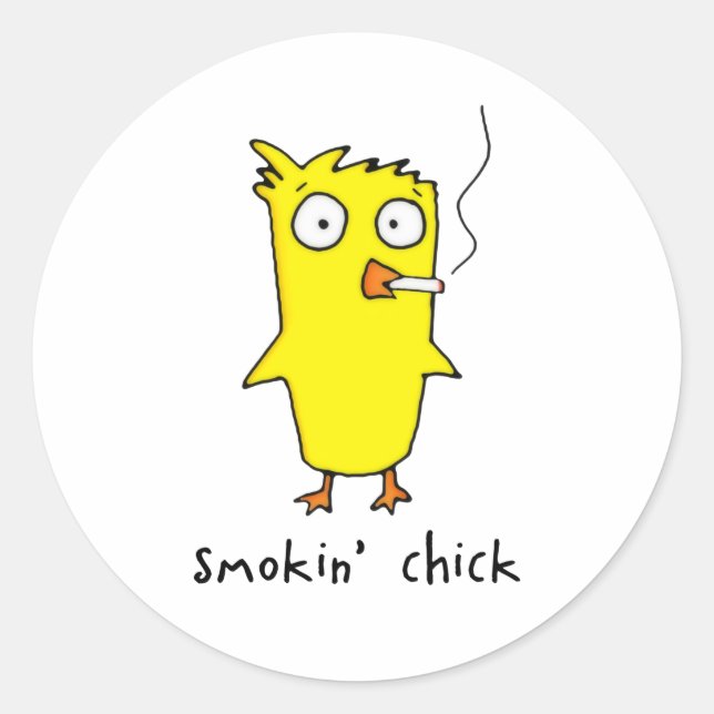 Smokin-Kick-Aufkleber Runder Aufkleber (Vorderseite)