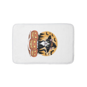 Smoking-Cat Halloween Hexe Süße Kürbisse Essential Badematte
