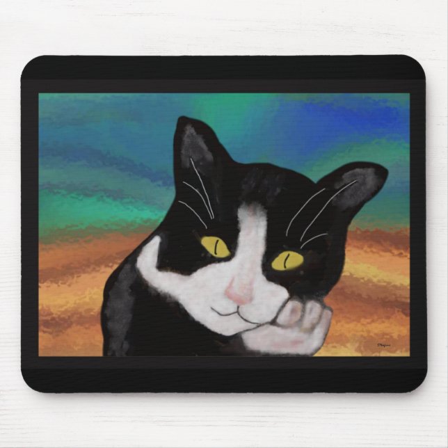 Smoking die Katze Mousepad (Vorne)