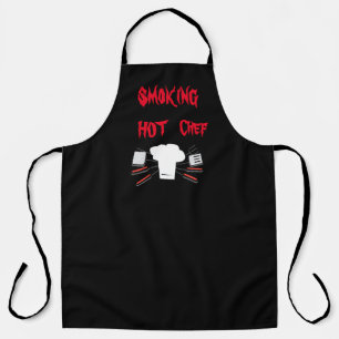 Smoking Hot Chef All-Over Druck Schürze, groß Schürze