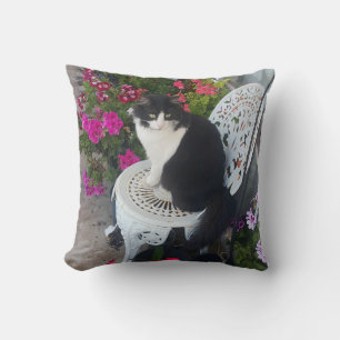 Smoking-Katze Marinebraun Dunkles Rosa Katzen und Kissen