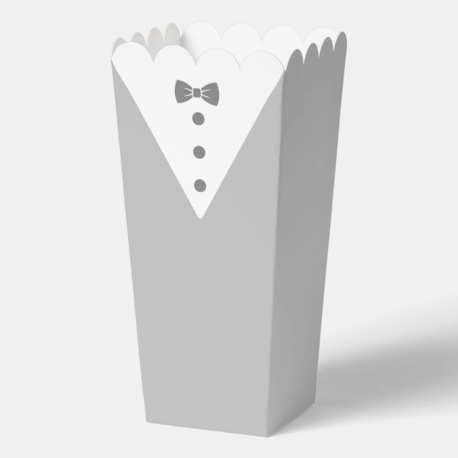 Smoking-Popcorn-Boxen mit schwarzer Fliege Geschenkschachtel (Vorderseite)