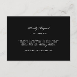 Smoking Schwarz Formal Hochzeitswebsite RSVP Karte