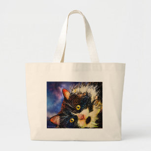 Smokings-Katze Jumbo Stoffbeutel