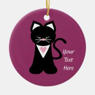 Smokings-Katze (kundengerecht) Keramikornament