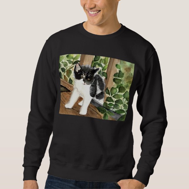 Smokings-Katze Sweatshirt (Vorderseite)