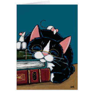 Smokings-Katze u. weiße