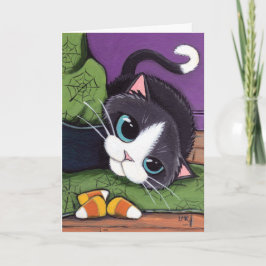 Smokings-Katzen-Hexen Hut u. Karte