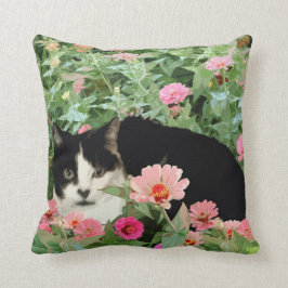 Smokings-Katzen-Kissen (mit Blumen) Kissen