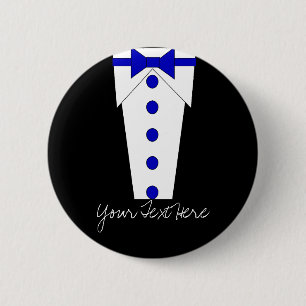 Smokings-Knopf (blau) Button