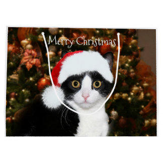 Smokingskatze Weihnachten Große Geschenktüte