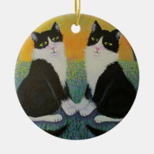 Smokingskatzenverzierung Keramik Ornament