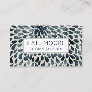 Smoky Blue Gray Design Innenarchitektur Designer Visitenkarte