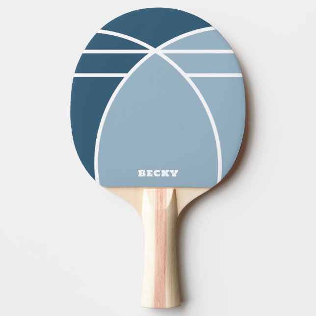 Smoky Blue Personalized Ping Pong Paddle Tischtennis Schläger (Vorderseite)