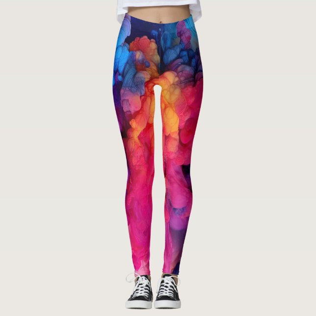 Smoky bright farbene Leggings (Vorderseite)