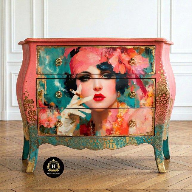 Smoky Flapper Glam Decoupage Seidenpapier (Von Creator hochgeladen)